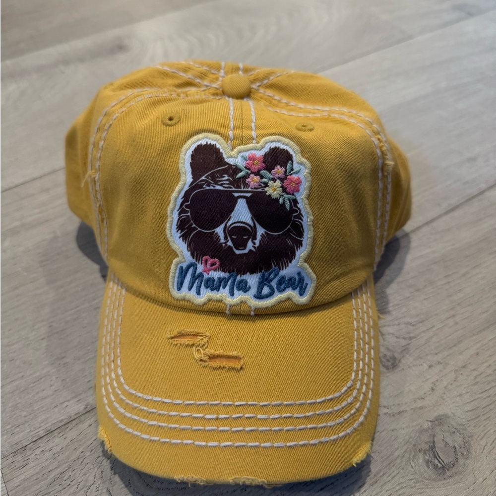KBETHOS Vintage Mustard “Mama Bear” Cap